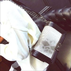 CARI”Snake Skin Bag-BNWT Black /Purple/White/Grey